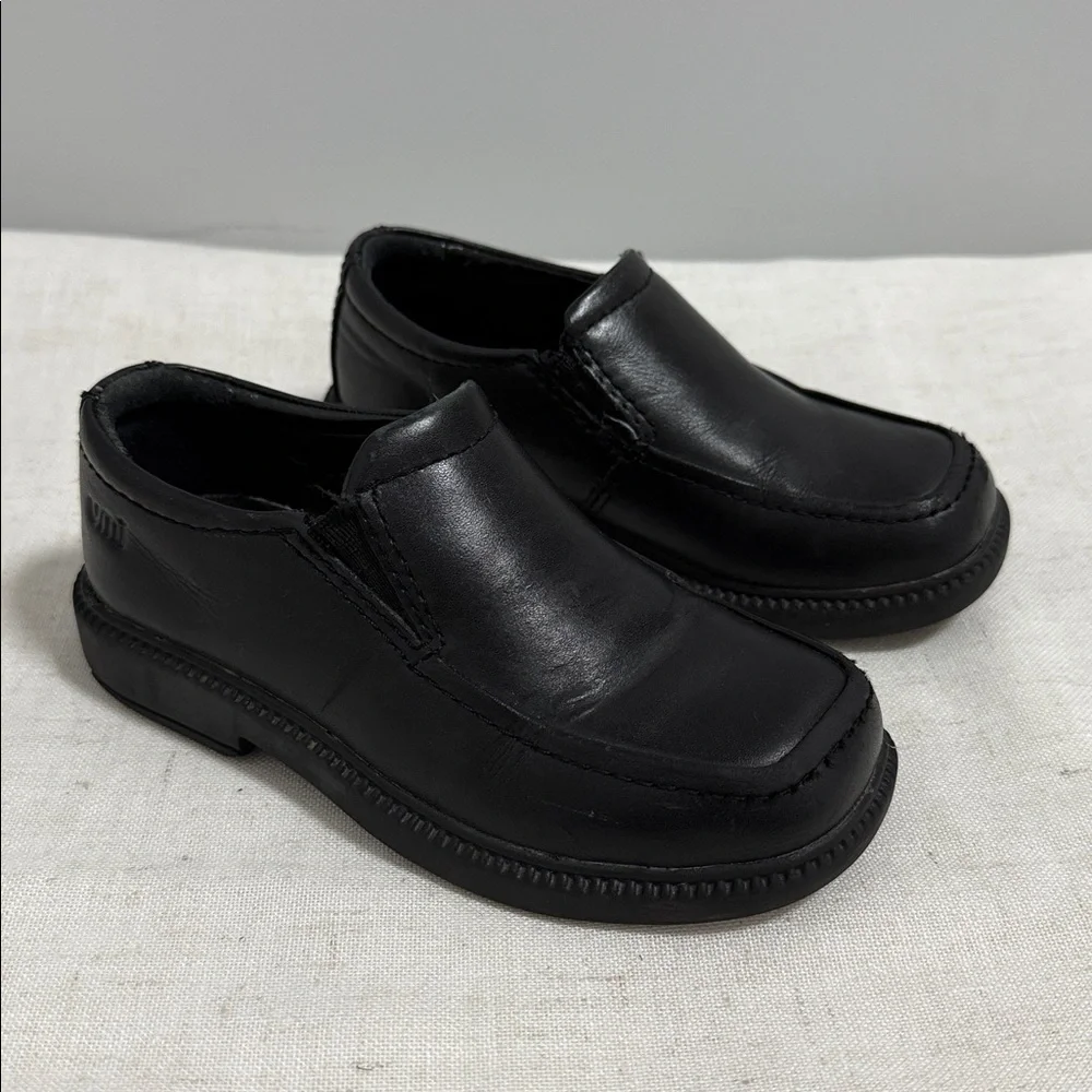Umi black leather slip-on loafers for boys/kids size 27 (10)